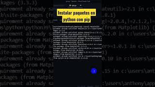 instalar paquetes en python con pip