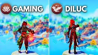 Who is BEST Pyro DPS? Gaming Vs Diluc !!