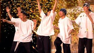 Simon Cowell and Amanda Holden's Kids Push GOLDEN BUZZER for Double Dutch Group Haribow