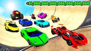 SEXTILLIONAIRE CARS in GTA 5 vs MEGA RAMP!