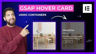GSAP Hover Card Effect In Elementor Pro | Image Box To Text On Hover