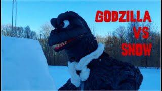 Godzilla DESTROYS a Skyscraper Made of Snow