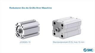 SMC Produktanimation: Serie JMGP / JCQ – Kompaktzylinder