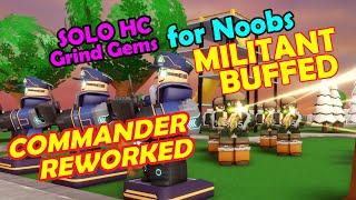 TDS SOLO HC HARDCORE COMMANDER REWORK MILITANT NST - Tower Defense Simulator Roblox