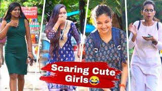 SCARING CUTE GIRLS IN PUBLIC | FUNNY REACTION | Mithun Chaudhary |