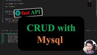 Crud Operations With Fast API Framework in Hindi |  MySQL Database
