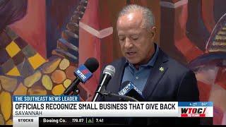 Officials recognize small business that give back