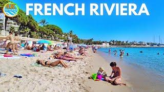 Beach Walk Saint Tropez - Cannes 4K  Full Walking Tour September French Riviera 2023