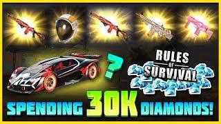 30000 DIAMONDS ON NEW UPDATE IN RULES OF SURVIVAL, LUCKY OPENING!! NOVA?!?!