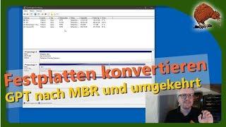 Windows GPT nach MBR konvertieren und umgekehrt