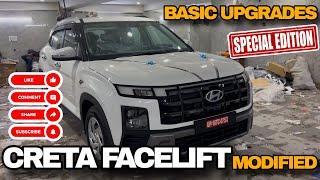 CRETA FACELIFT 2024 MODIFIED  BASIC UPGRADES  GENUINE PARTS 28% DISCOUNT #creta2024