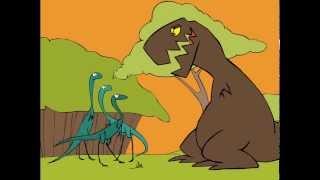T Rex cartoon - dinosaur animation