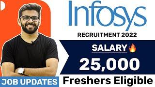 Infosys Recruitment 2022 | Salary ₹25,000 | Freshers can Apply | Any Graduate | Jobs Updates 2022