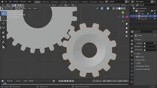 Model, Rig and animate Gears in blender 2.92