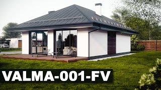 Проект одноэтажного дома VALMA-001-FV // Архитектор Фаринюк Вячеслав