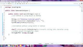 How to Remove White Space from String in Java