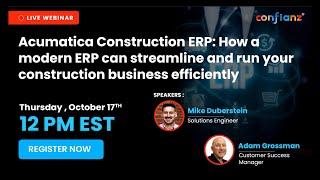 Acumatica Construction ERP Webinar