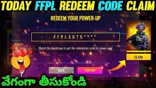 Claim New Redeem Code In Free fire Telugu | FFPL Day 5 Redeem Code In Telugu | FFPL Redeem Code