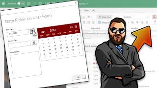Date picker in user form for Excel ️