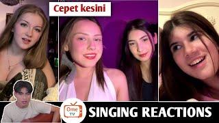 Bule bule ini ngebet pengen ketemu setelah di Nyanyiin cowok Indonesia wkw | SINGING REACTIONS OmeTV