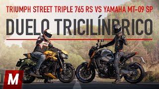TRIUMPH STREET TRIPLE 765 RS vs YAMAHA MT-09 SP 2023 | Comparativa de la mejor 3 cilindros