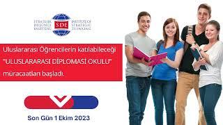 Uluslararası Öğrenciler için "Uluslararası Diplomasi Okulu" Başlıyor