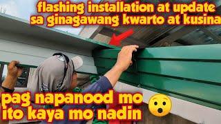 EXPERTONG PAMAMARAAN SA PAGKABIT NG FLASHING GUTTER  AT WALL FLASHING + UPDATE SA MANGALDAN PROJECT