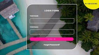 Transparent Login Form HTML CSS ( Leafy Border )