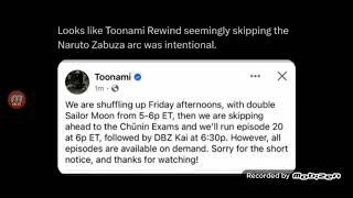 Toonami Rewind is skipping the Zabuza Arc completely.