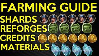 HOW TO GET MATERIALS REFORGES CREDITS AND SHARDS INJUSTICE 2 MOBILE CAMPAIGN FARMING GUIDE