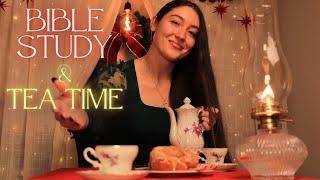 ASMR - A Christmas Sleepover with Tea & Bible Study 🫖