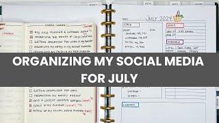 Organizing my month in my Social Media Planner #socialmediaplanner