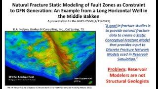 AAPG PSGS: Natural Fracture Static Modeling of Fault Zones as a Constraint to DFN by Ron Nelson