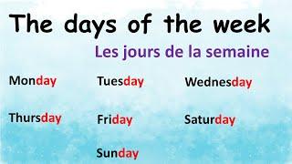 Les jours de la semaine en Anglais  Days of the week