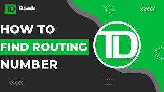How To Find Routing Number on TD Bank App !