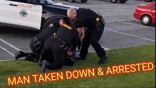 TAKES 4 COPS TO ARREST MANIN LONG BEACH CALIFORNIA