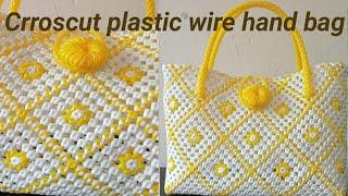 Plastic wire hand bag, Koodai, weaving plastic bag, Plastic Wire se bag banane ka tarika..