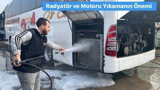 Otobüste Köpük Partisi :) - Radyatör ve Motor Nasıl Yıkanır - Önemi Nedir - Rahatlatıcı Video