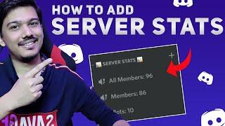 How to Add Server Stats / Member Count on Discord From Mobile [Hindi]