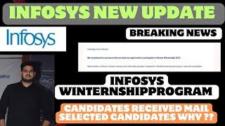 Infosys new Winternship Programe news |Infosys onboarding update news 2025 on-campus