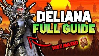 DELIANA | THE SUPPORT TANK ! 'GUIDE & MASTERIES' | 100% MAXED SHOWCASE | Raid Shadow Legends