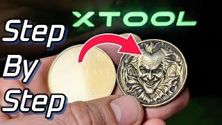 Brass Coin Embossing Made Easy - xTool F1 Ultra Fiber Laser