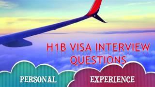 H1B Visa Interview Questions & Answer/ h1 visa  interview usa in india/ H1B Visa Interview