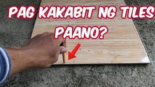 PAG KAKABIT NG TILES AT PAG LALAYOUT-paraan ng pag kakabit ng 40 by 40 tiles