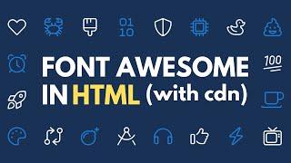 How to Use Font Awesome Icons using CDN in your HTML Website (2024)