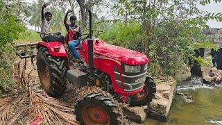 Mahindra yuvo tech plus 585 di 4d tractor goes to 9 point cultivator party driving they land