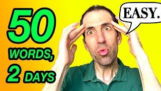 Language Learning Vlog: 50 Words in 2 Days = 9000+ Words a Year!