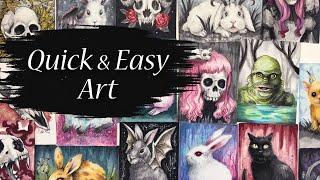 How I Make Quick & Simple Art | Artist Trading Cards