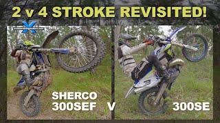 2 stroke v 4 stroke debate revisited! Sherco 300SE v 300SEF ︱Cross Training Enduro