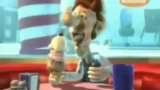 Jimmy Neutron funny scene - Hugh Neutron (Jimmy's father) eating and reverse